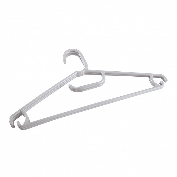 Комплект вешалок для легкой одежды р.48 (3 шт), светло-серый, Бытпласт 431235430