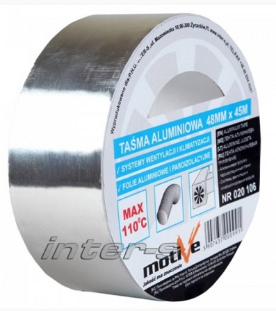 Лента алюминиевая, стойкая к температуре 50ммx25м (020104) INTERS