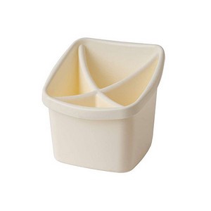 Подставка для столовых приборов пластмассовая, белая, Light