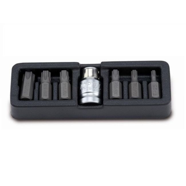 Набор бит Torx 1/2'' T25-T55 6 шт + переходник 1/2'' TOPTUL GAAT0705