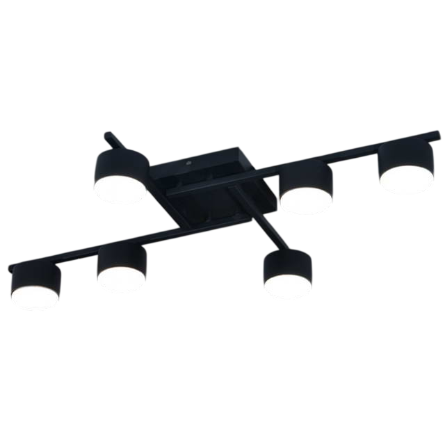 Светильник потолочный H59216/4+2 чёрный Aitin-Pro