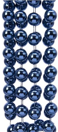 Бусы пластиковые , цвет синий, 2.7 м, 001817 Decoris