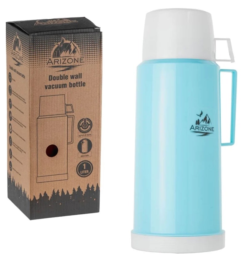 Термос из нержавеющей стали бирюзовый ARIZONE 1л (27-226444)
