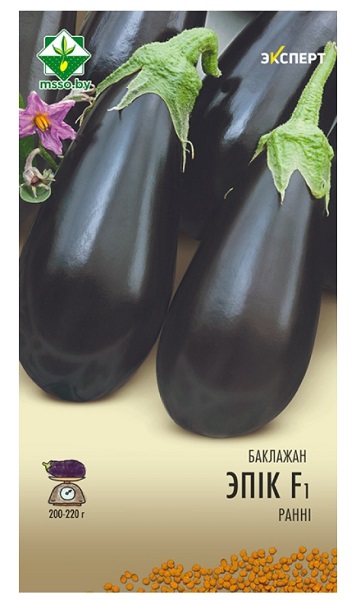 Баклажан Эпик F1 10шт (Эксперт) МинскСортСемОвощ