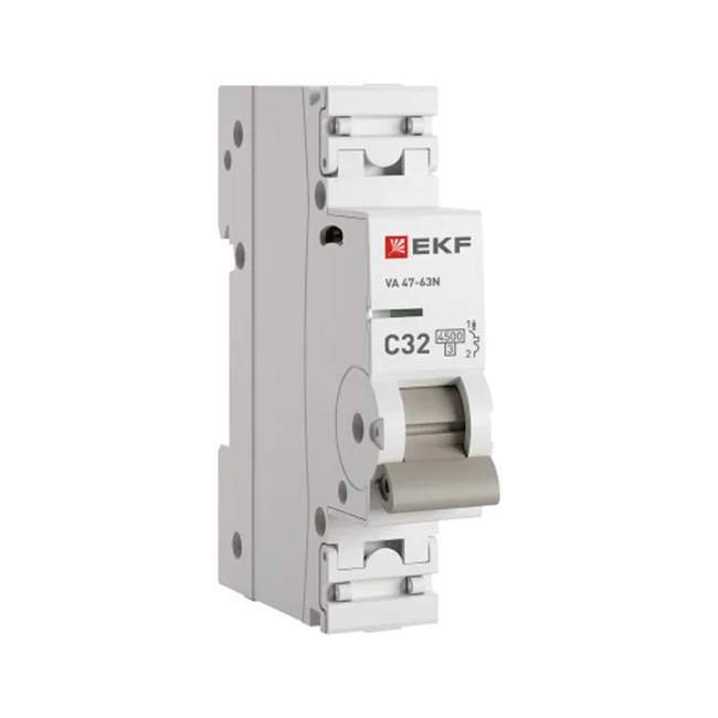 Автоматический выключатель ВА 47-63N 1P 32А C 4.5кА EKF PROxima M634132C