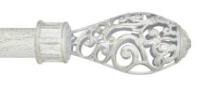 Наконечник Версаль 25 мм, белое золото, 1 шт