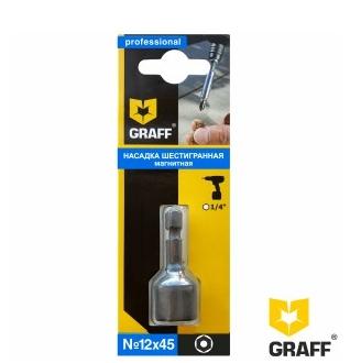 Бита шестигранная магнитная SW 12x45 мм GRAFF 1 шт в блистере