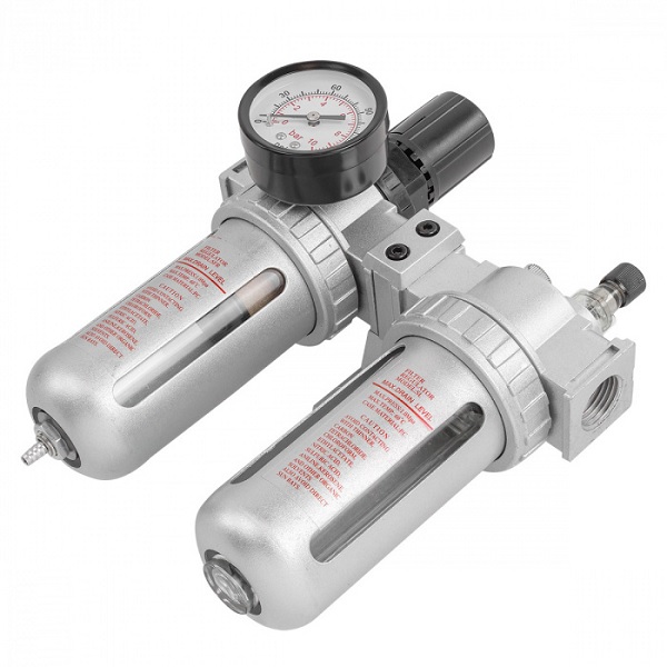 Блок подготовки воздуха (фильтр-регулятор + лубрикатор), ForceKraft FK-AFRL802