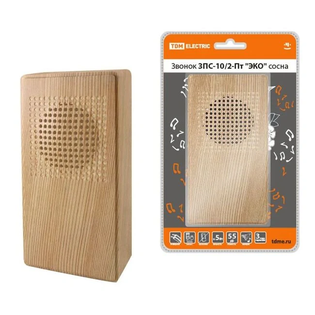 Звонок беспроводной ЭКО Сосна ЗПС-10/2-Пт TDM SQ1901-0026