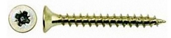 Шуруп для дерева универсальный 3x12 желтый цинк Pz-1
