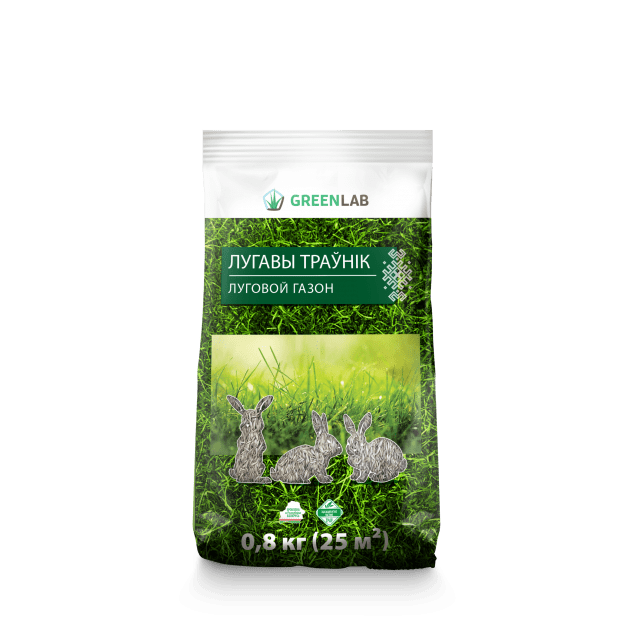 Травосмесь Луговой газон, 0.8кг Greenlab