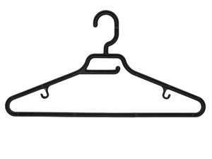 Вешалка для одежды цвет черный Optimplast