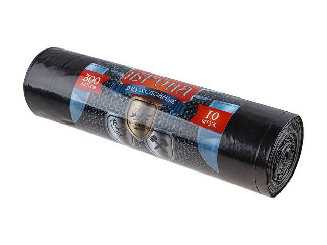 Мешки для мусора, 300 л, 10 шт, черные, (105х150см) Ромашка ВР-0014