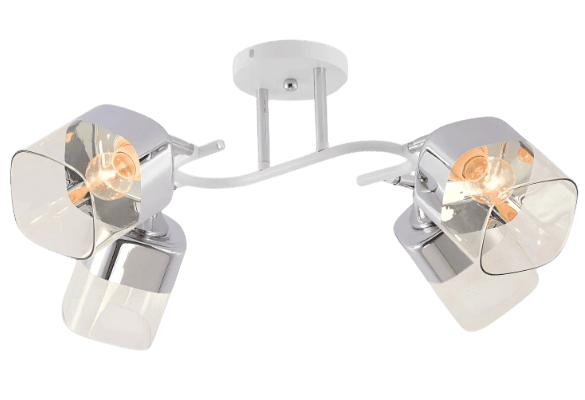 Светильник потолочный  НПБ 02-4x60-101 белый/хром Aitin-Pro XA1688/4