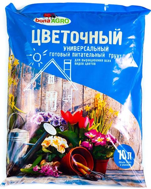 Грунт питательный bonaAGRO цветочный 10л