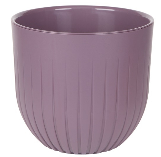 Горшок пластиковый с вкладкой АЛЬФА фиолетово-сливовый 19x19см 4л Ливингрин
