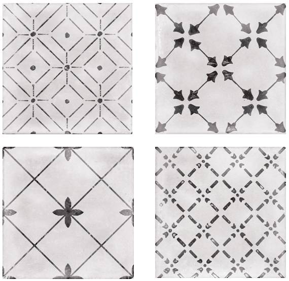 Плитка для стен Джаз орнамент микс 200х200мм AXIMA