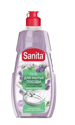 Средство для мытья посуды Sanitar Лаванда и Розмарин 450г