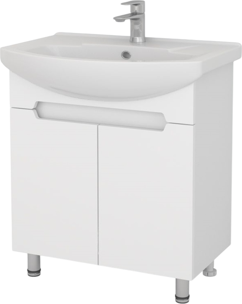 Тумба напольная Моника Door 50 (белая) КАКСА-А под умывальник Элеганс 50