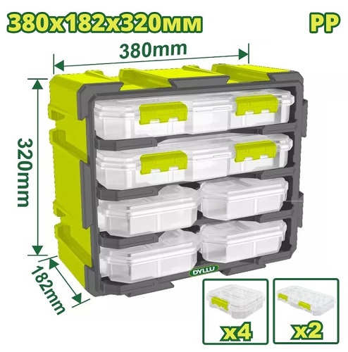 Система хранения 6 контейнеров 380х182х320мм DYLLU DTTB8346