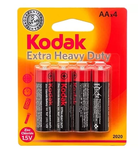 Элемент питания (батарейка) солевой Kodak R6-4BL EXTRA HEAVY DUTY KAAHZ-4