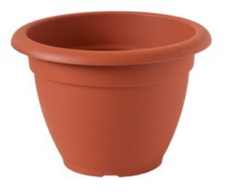 Горшок круглый Классика 350 мм 12л коричневый Optimplast