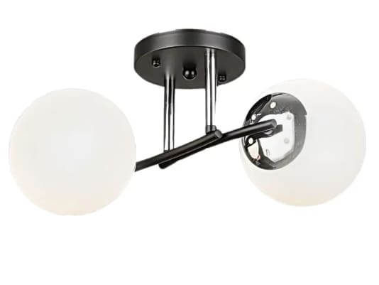Светильник потолочный НПБ 02-2x60-101 черный/хром Aitin-Pro K2318/2 