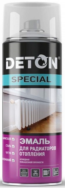 Эмаль-аэрозоль алкидная для радиаторов 520 мл DETON SPECIAL