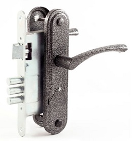 Замок врезной ЗВ9.1-01 серебро Омега