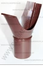 Отвод желоба Ф120 ПП RAL8017 (коричневый)