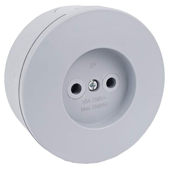 Розетка 1-ая xOne без заземления серый Ovivo 406-240000-215