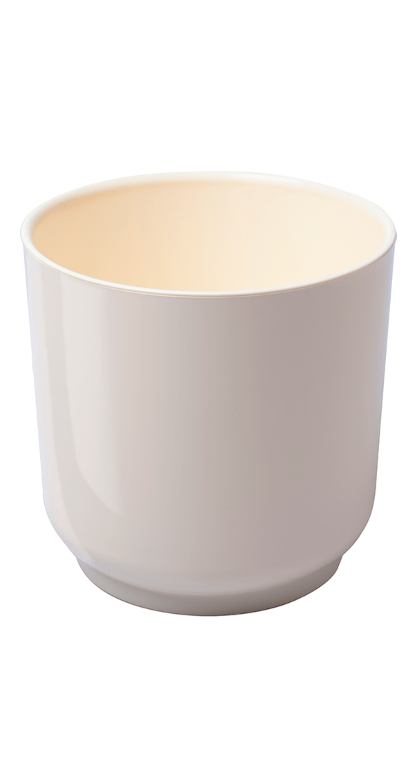 Горшок пластиковый с вкладкой ДЕЛЬТА ванильный 13x13.5см 1.5л Ливингрин