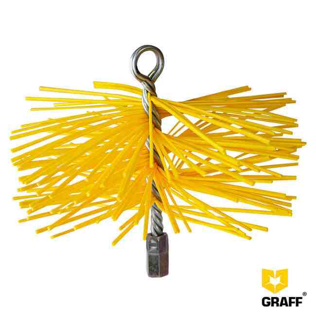 Щетка нейлоновая круглая M12 для чистки дымоxода GRAFF