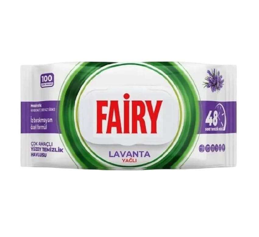Салфетки влажные для уборки Fairy Lavanta c маслом лаванды, 100 шт