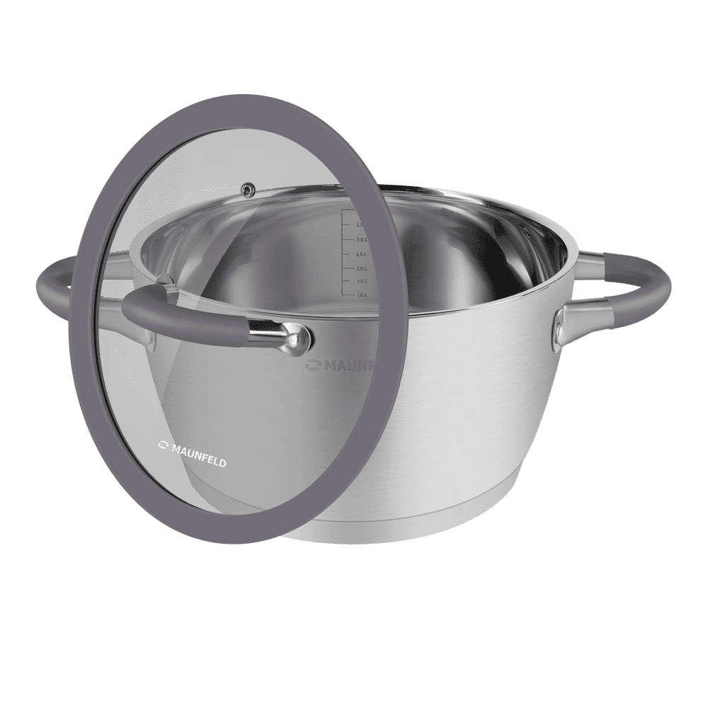 Кастрюля из нержавеющей стали 4,2л MAUNFELD LEONA MF50LN01CR