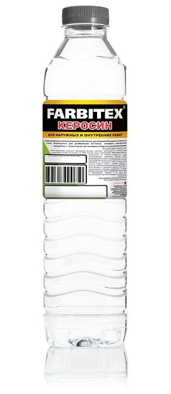 Керосин (растворитель) ПЭТ 0.9л FARBITEX