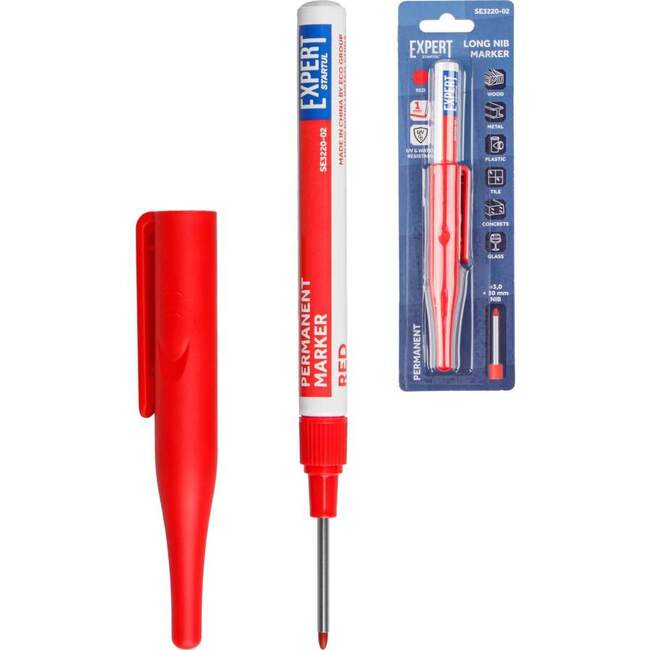 Маркер перманентный 1.0 мм красный STARTUL SE3220-02