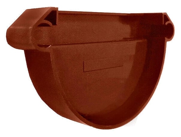 Заглушка желоба (коричневый) 130 мм MUROL