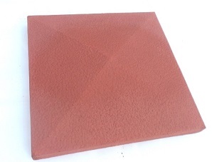 Крышка на забор 4-Х СКАТНАЯ 390x390 мм красная Дианит