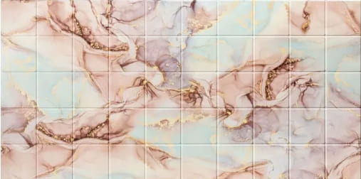 Панель ПВХ плитка 964x484мм Нежный шёлк, Grace