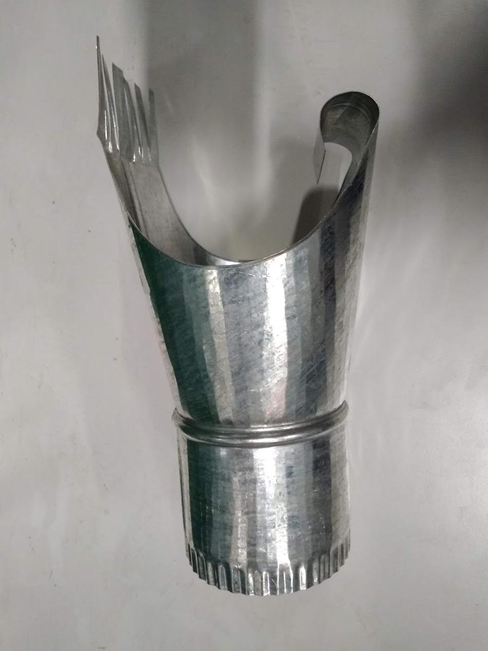 Отвод желоба (воронка) из оцинкованной стали 0.5 d120 Жесть