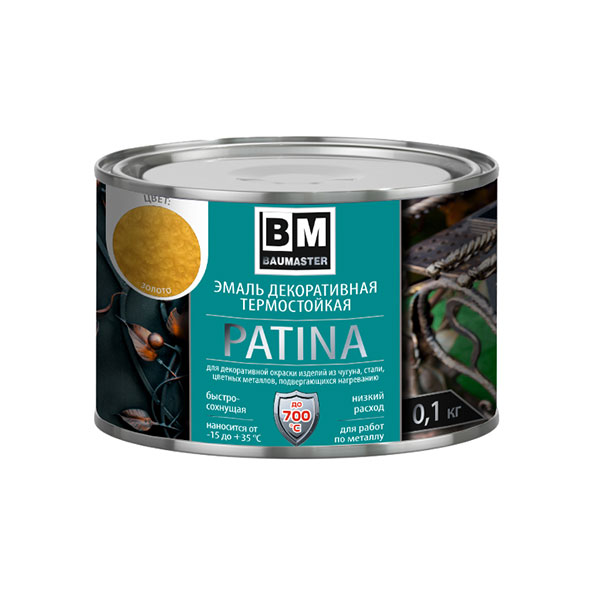 Эмаль термостойкая СпецКор-Патина BAUMASTER 0.1 кг