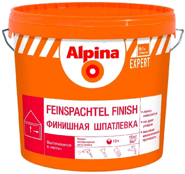 Шпатлевка водно-дисперсионная финишная Feinspachtel Finish Alpina EXPERT