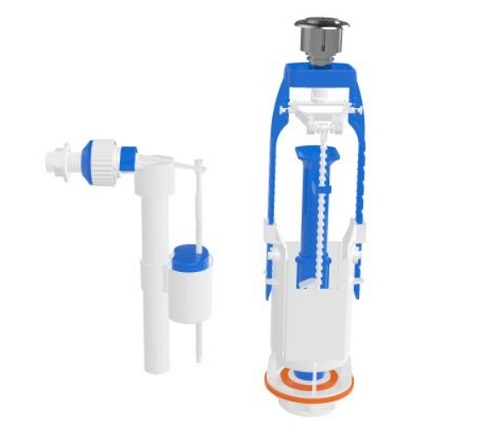 Арматура для смывных бачков двухрежимная с боковой подачей, AV Engineering AVE129689