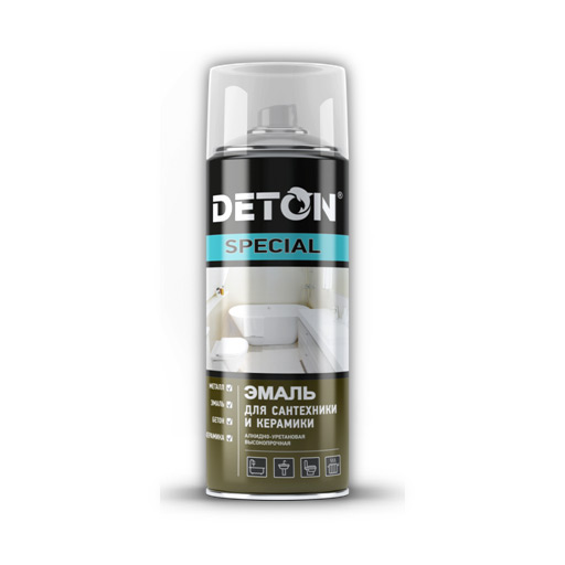 Эмаль-аэрозоль алкидная для ванн и керамики 520 мл DETON SPECIAL