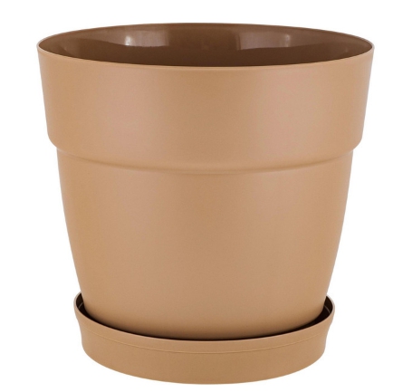 Горшок для цветов 2,0 л молочный шоколад Villa de Fiori InGreen IG660210047