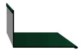 Планка примыкания верхняя 250х147х2000 мм RAL6005 (зеленый мох) Скайпрофиль