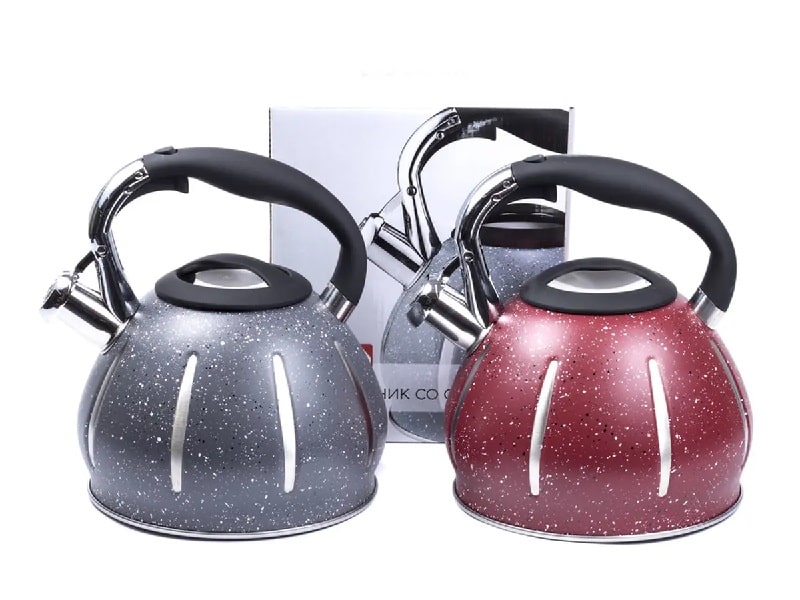 Чайник со свистком, нержавеющая сталь, 3.0 л, (арт. GS-04542AFY, код 170937)