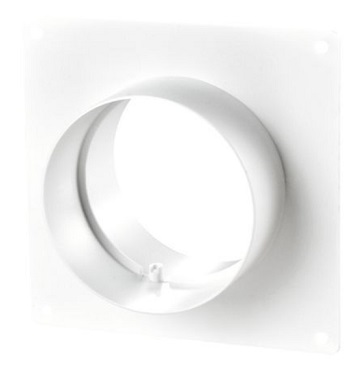 Соединитель для круглых воздуховодов с настенной пластиной d125, 252 ZERNBERG