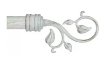 Наконечник Флора 19 мм, белое золото (2 шт), Дельфа